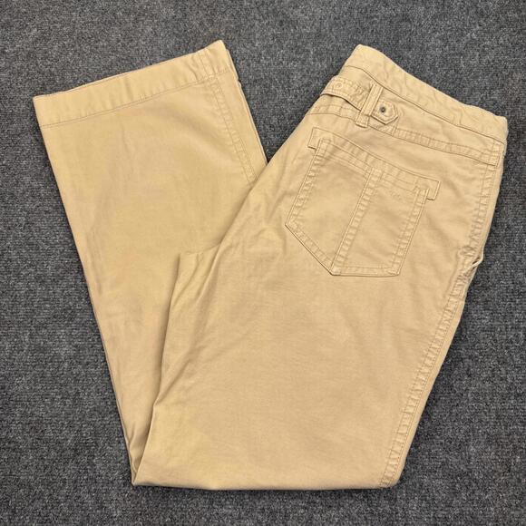 Tommy Hilfiger Bootcut Flare Pants Womens Size 16 Beige Tan Stretch Casual - Picture 1 of 13